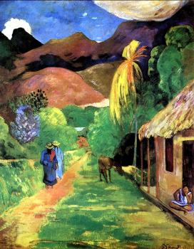 Paul Gauguin : Street in Tahiti